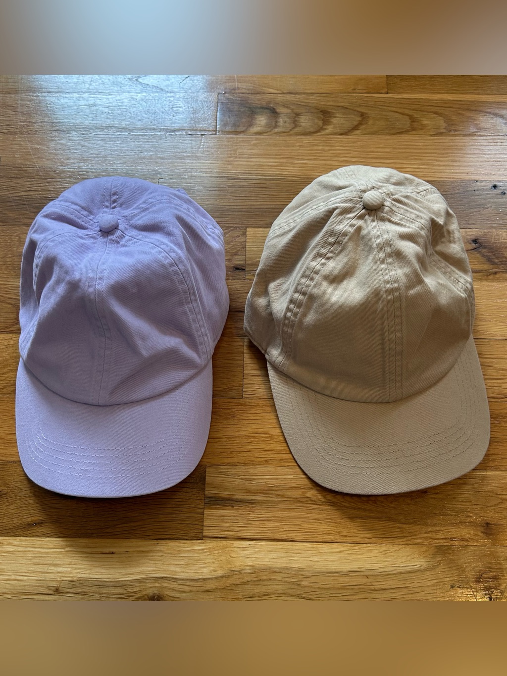 Gap Two-Pack Baseball Hats In Lilac And Beige - Minimal Wear